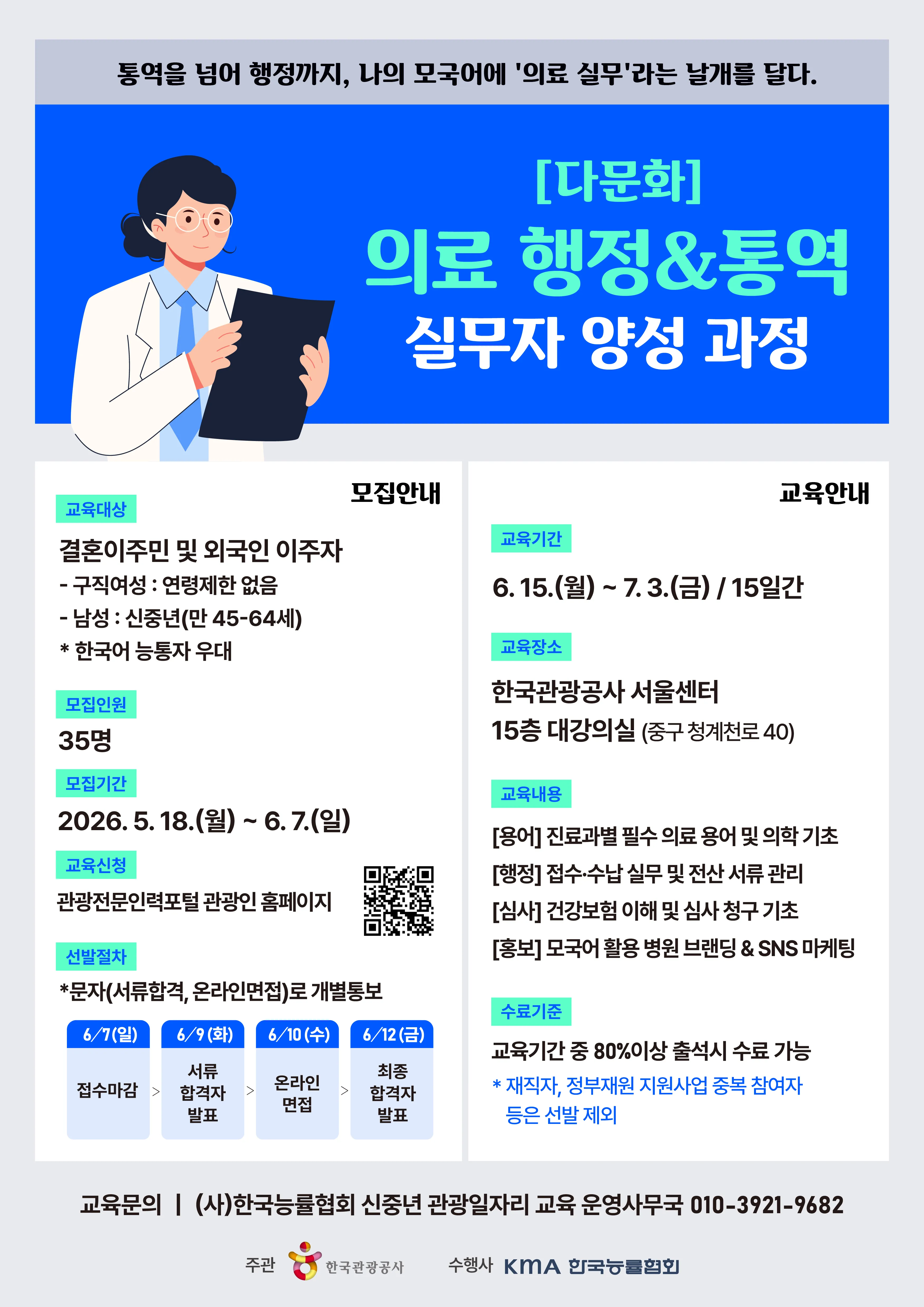 Hàn Quốc mở khóa đào tạo hành chính y tế và phiên dịch miễn phí cho người nước ngoài tại Seoul