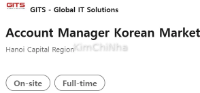 GITS – Global IT Solutions tuyển dụng Account Manager thị trường Hàn Quốc / Hà Nội
