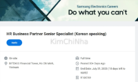 Samsung tuyển HR Business Partner Senior Specialist (Sài Gòn)