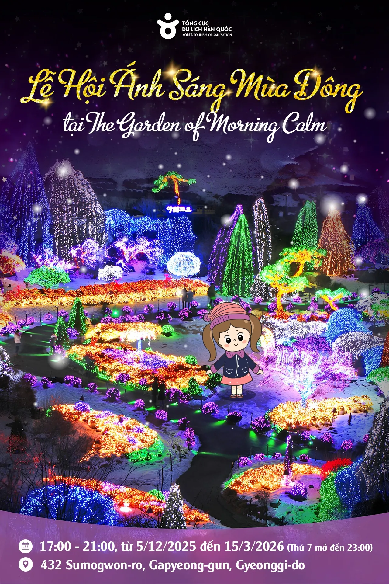 Mùa Đông Đi Đâu Ở Hàn? Nhìn Ngắm Garden of Morning Calm Lấp Lánh Đi