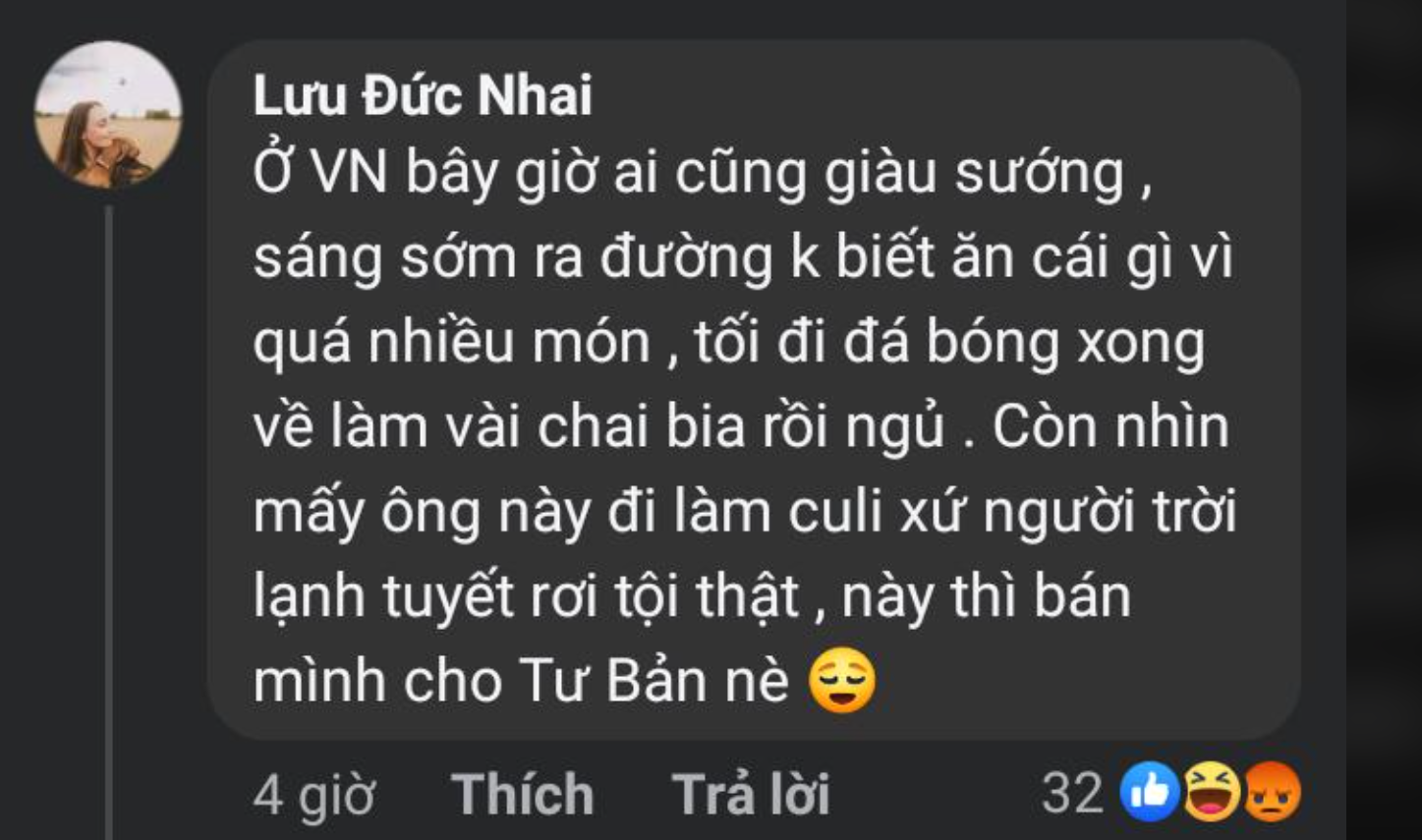 Mọi người nghĩ sao về suy nghĩ coi thường việc đi làm ở nước ngoài như vầy?