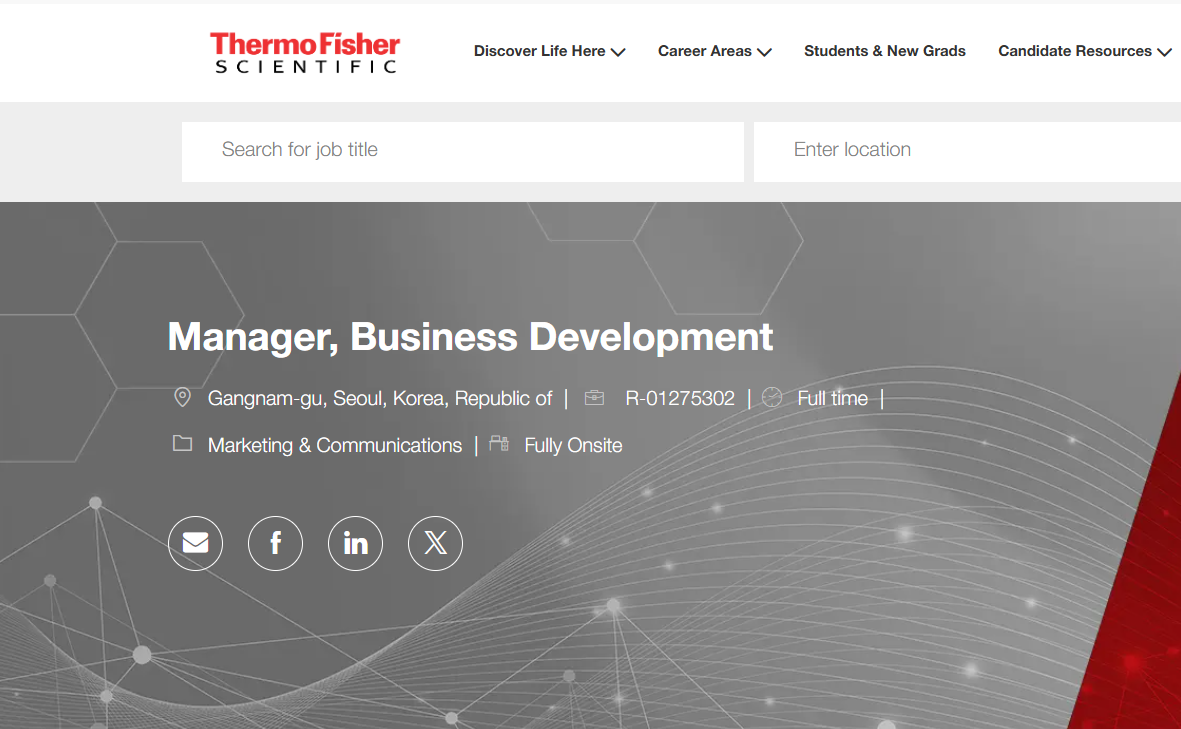 Thermo Fisher Scientific Tuyển Dụng Quản Lý Phát Triển Kinh Doanh
