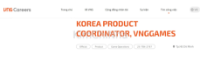 VN GGames Tuyển dụng Korea Product Coordinator (Ưu tiên du học sinh Hàn Quốc) – Làm việc tại TP. Hồ Chí Minh