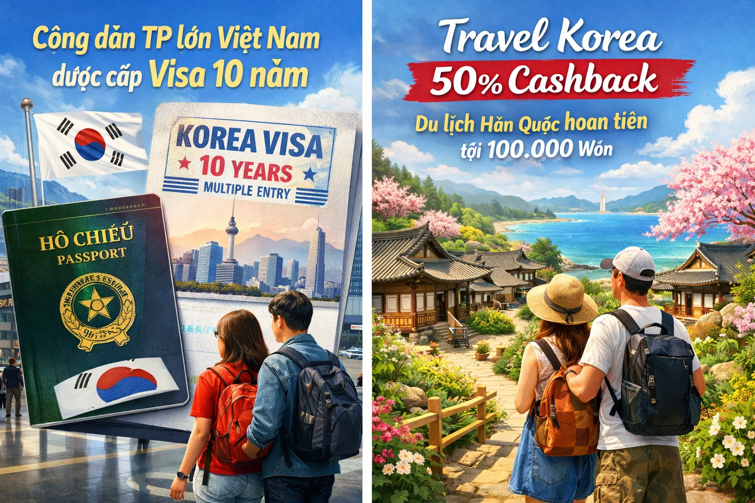  Hàn Quốc "chơi lớn": Cấp Visa 10 năm cho dân thành phố lớn Việt Nam, tung gói hoàn tiền du lịch 50%