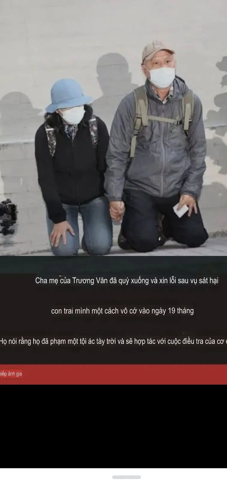 Khi cha mẹ của kẻ gây án quỳ xuống, mình thấy rõ gánh nặng của đấng sinh thành