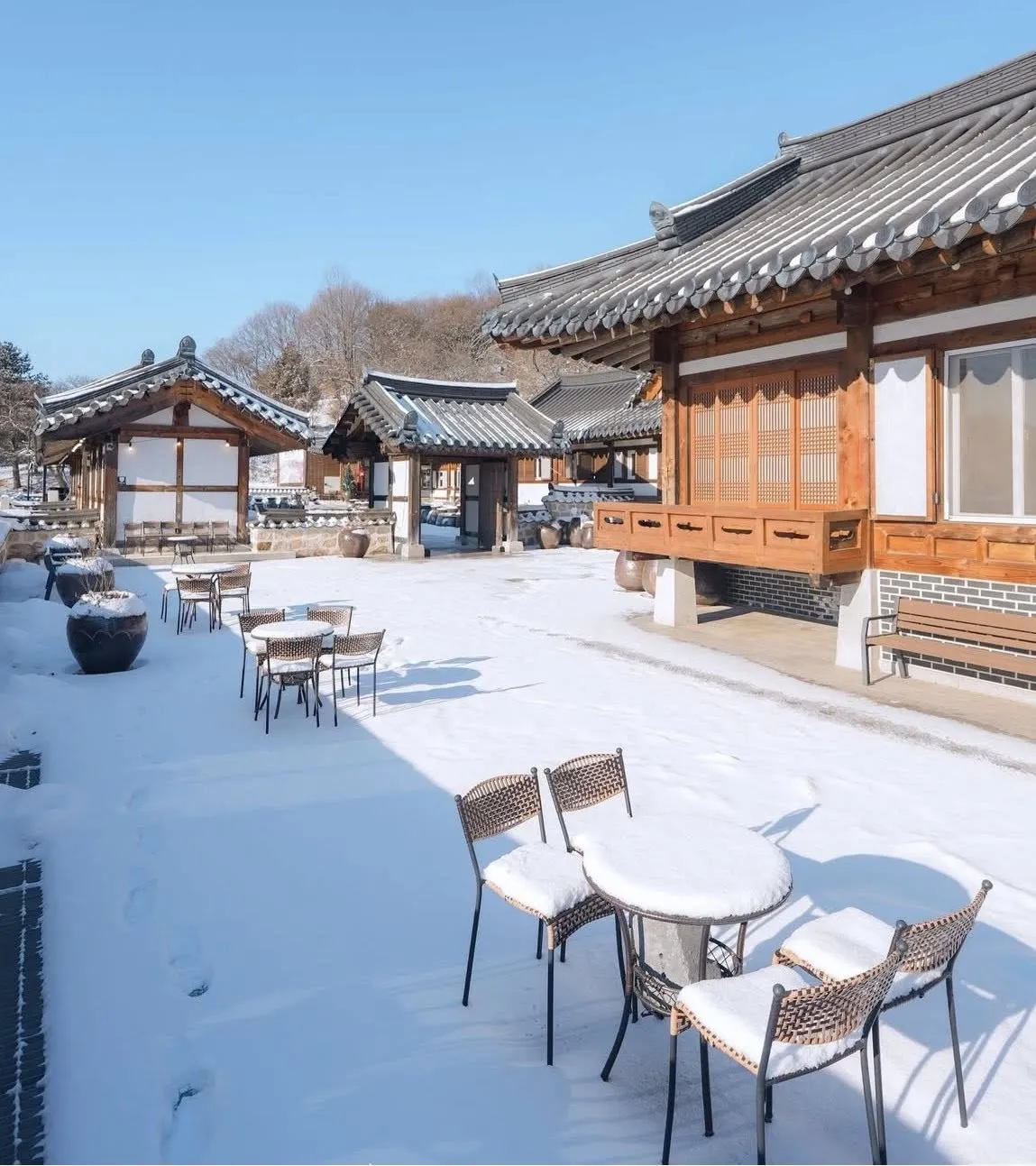 C’est La Vie Hanok Café: Bản giao hưởng giữa Tuyết trắng và Hanok cổ kính ❄️🏯