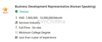 Telestar Vietnam tuyển nhân viên Business Development Representative biết tiếng Hàn (Sài Gòn)