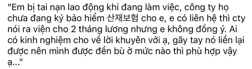  Tai nạn lao động tại Hàn: Khi công ty chưa đăng ký 산재보험, người lao động Việt phải làm gì?