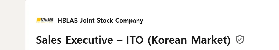 HBLAB tuyển dụng Sales Manager mảng IT Outsourcing thị trường Hàn Quốc (Làm việc tại Seoul hoặc Hà Nội)