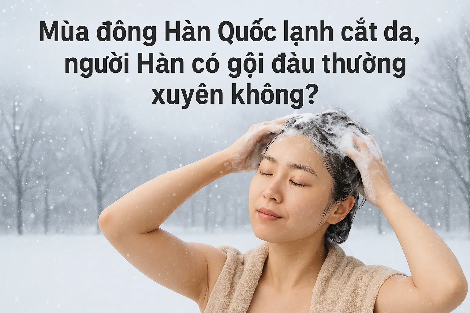 Mùa đông Hàn Quốc lạnh cắt da, người Hàn có gội đầu thường xuyên không?