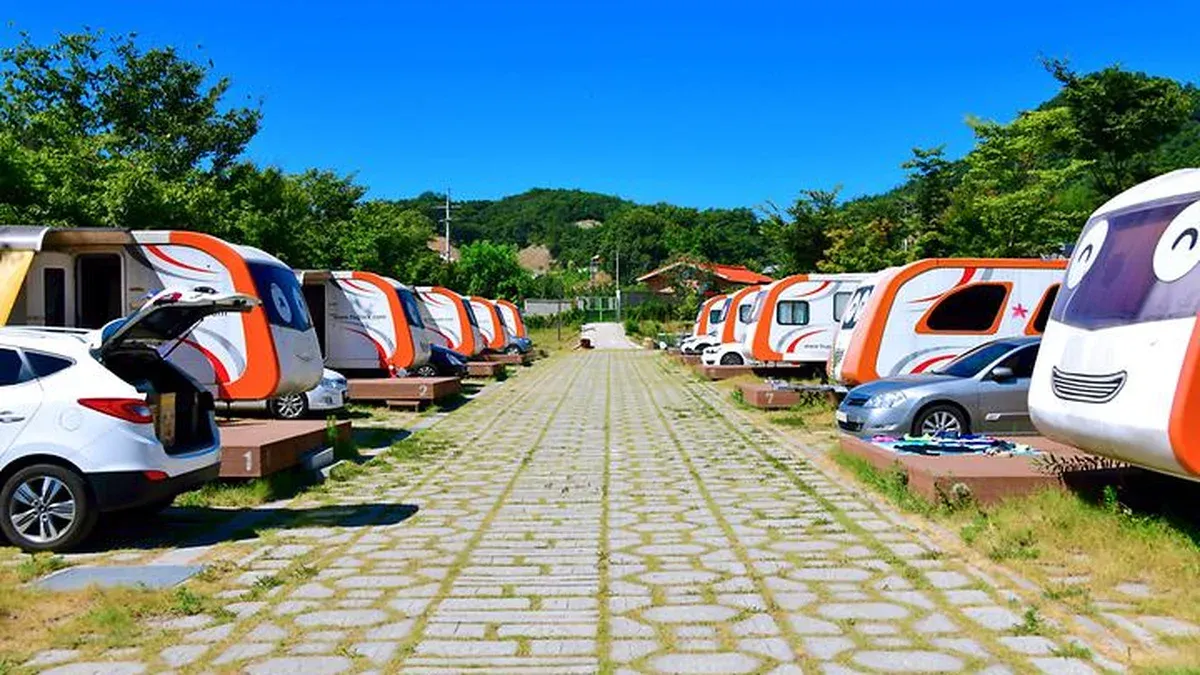 Hu Park Jangseong, khu cắm trại caravan giữa thiên nhiên rộng 20.000m², thiên đường vui chơi cho cả gia đình tại Hàn Quốc