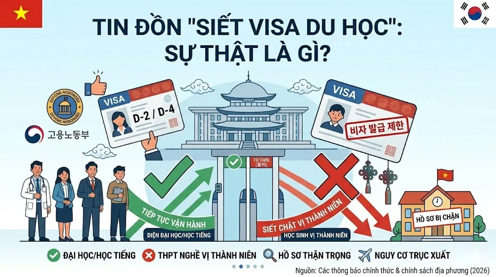 ĐÍNH CHÍNH: HÀN QUỐC CÓ ĐANG "TỪ CHỐI VISA DU HỌC HÀNG LOẠT" NHƯ LỜI ĐỒN?