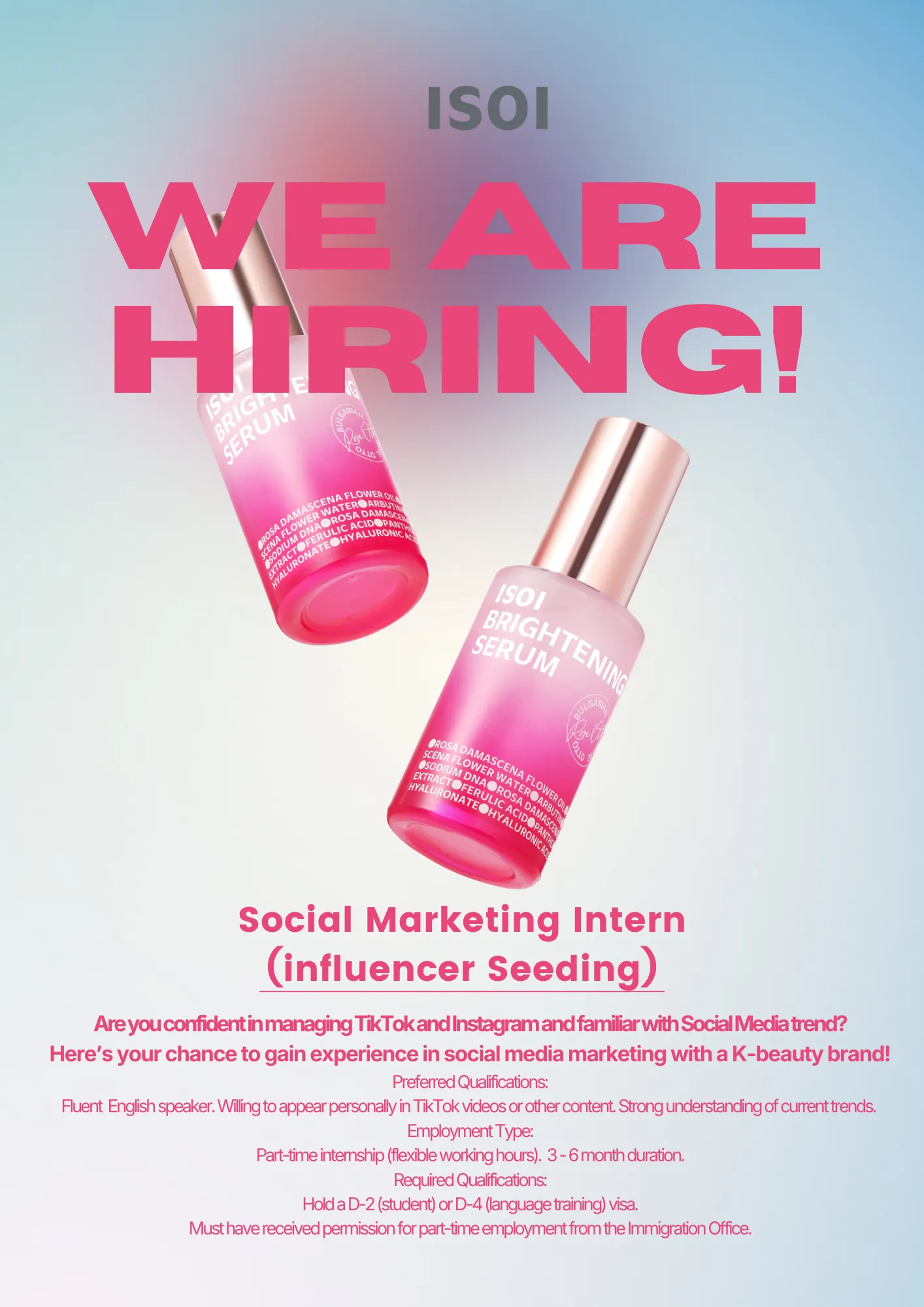ISOI tuyển dụng Foreign Social Marketing Intern – Cơ hội thực tập marketing cho du học sinh tại Seoul | Deadline 31/03/2026