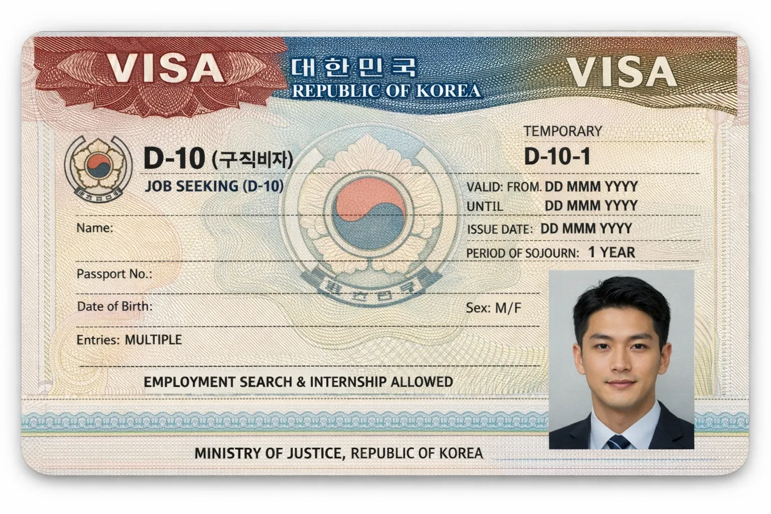 Hướng dẫn thủ tục đăng ký Visa D-10 (Visa tìm việc) tại Hàn Quốc theo quy định Bộ Tư pháp