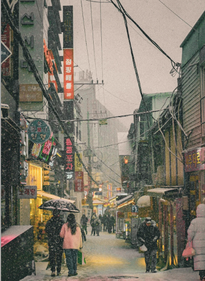 Tuyết rơi ở Seoul