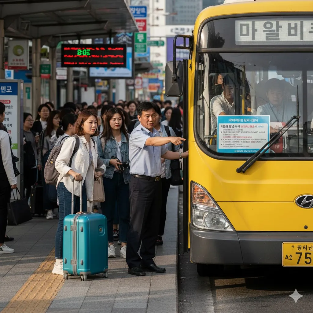Đi xe bus nội thành Hàn Quốc có cho mang vali không? Điều ít ai biết khi mới sang!!