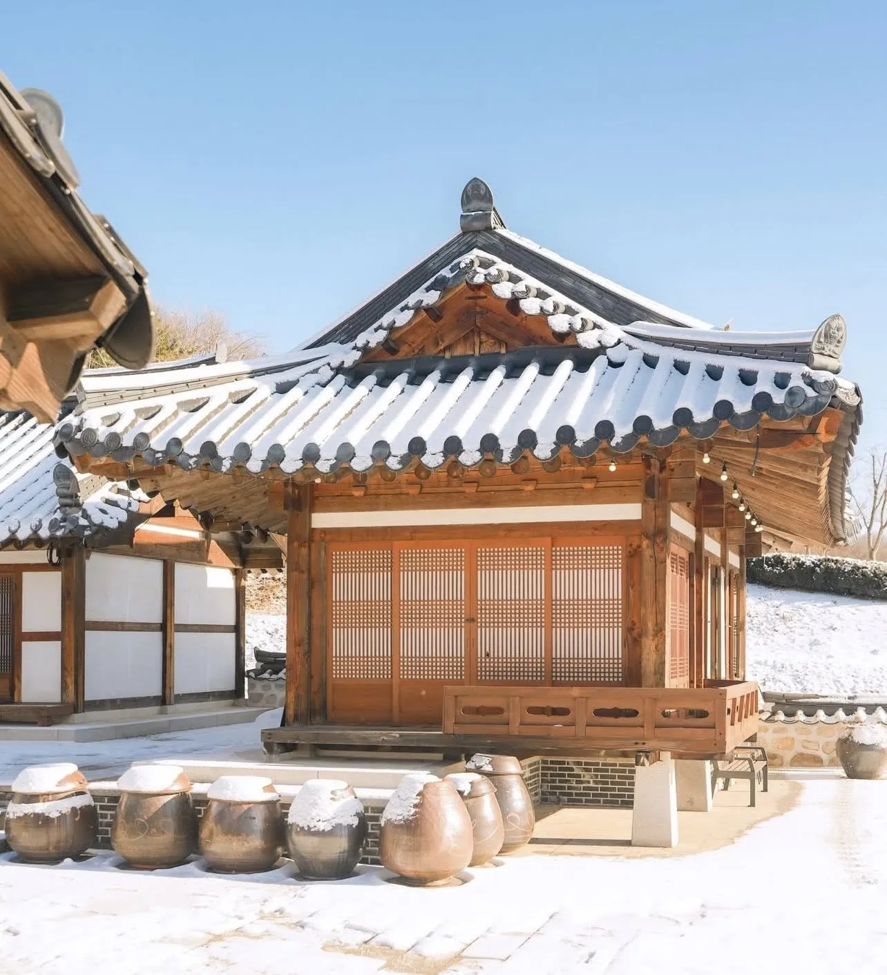 C’est La Vie Hanok Café: Bản giao hưởng giữa Tuyết trắng và Hanok cổ kính ❄️🏯