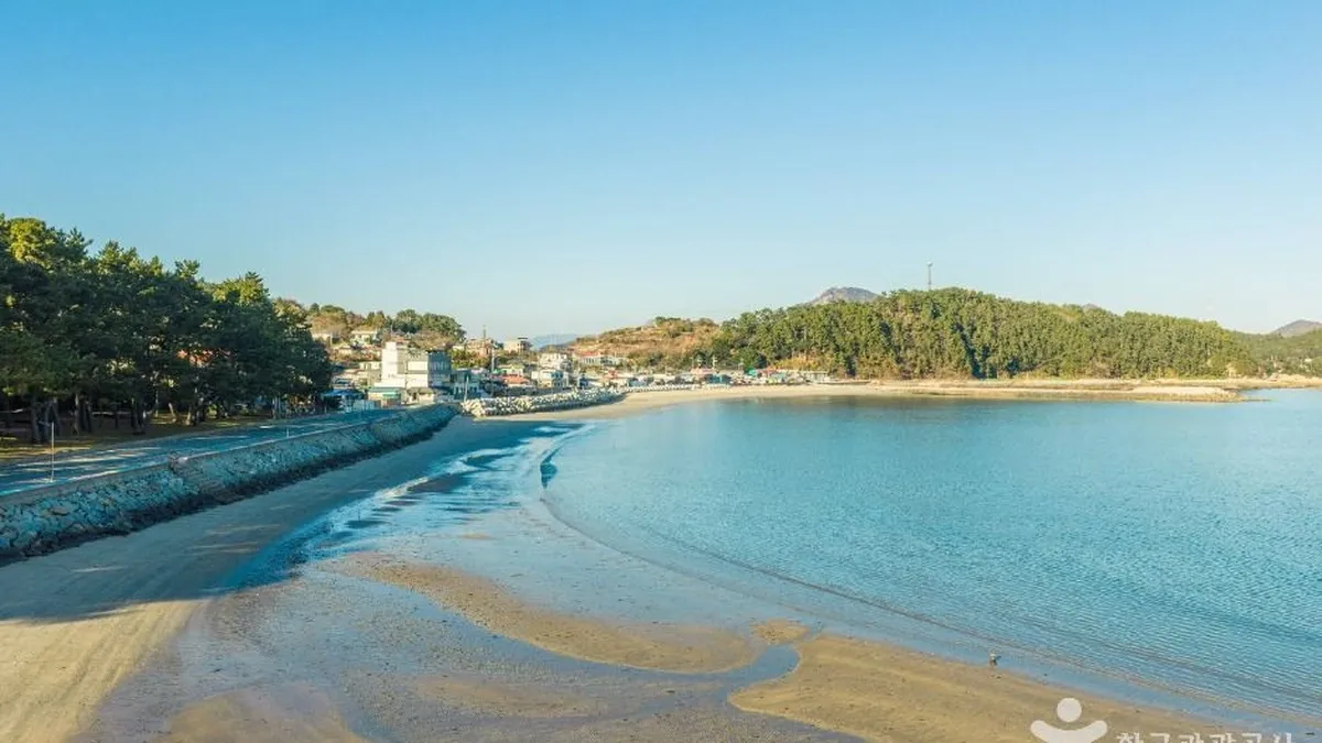 Nơi lưu trú tại bãi biển Donggori, Jeonnam: Một chuyến đi nghỉ dưỡng mùa hè trên bãi biển thanh bình.
