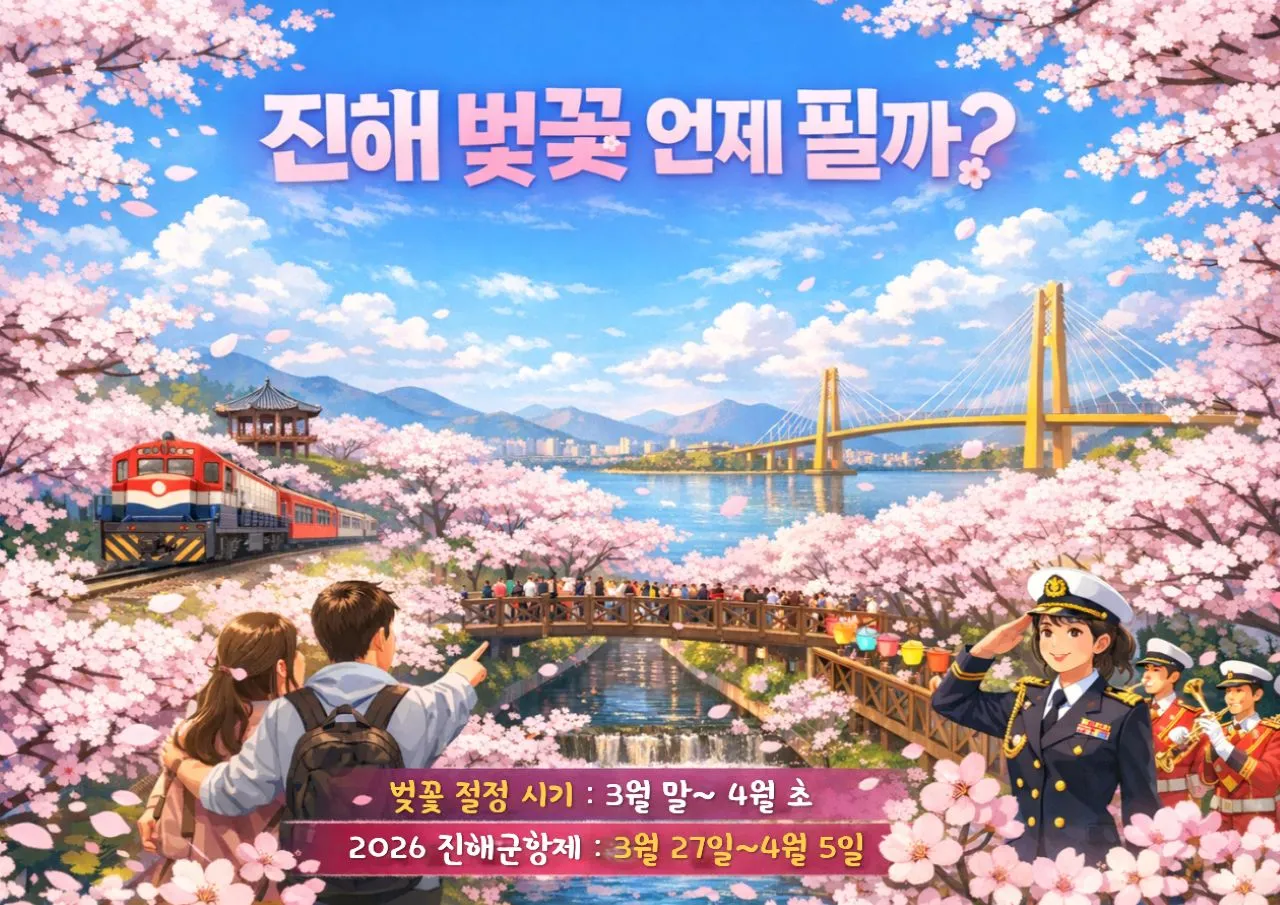 Hoa anh đào Jinhae khi nào nở? Cập nhật mùa hoa anh đào Jinhae 2026 gắn liền với lễ hội Jinhae Gunhangje