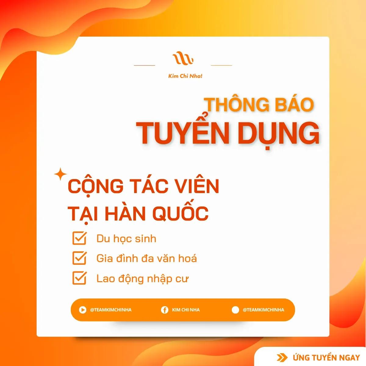 Tuyển Cộng tác viên cho chủ đề Người Việt tại Hàn Quốc (Dự án Kim Chi Nha)