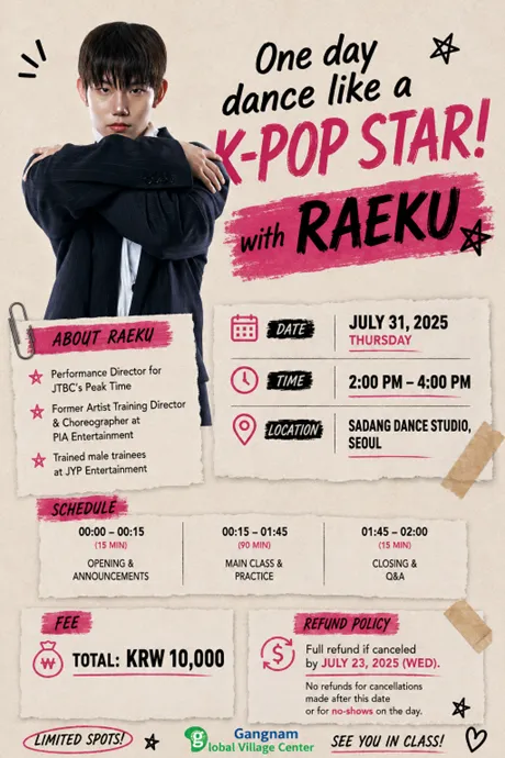 Trải nghiệm nhảy Kpop như thần tượng Hàn Quốc, lớp học dành cho mọi trình độ tại Seoul