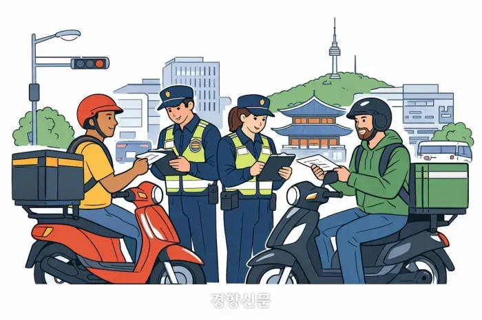 Seoul siết chặt kiểm tra lao động nước ngoài làm shipper trái phép: Gia tăng rủi ro tai nạn và khó bồi thường