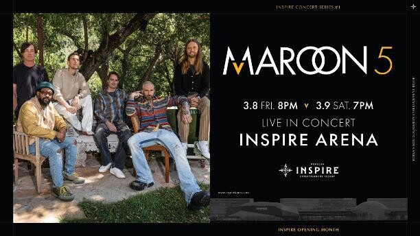  Ban nhạc Maroon 5 sẽ có show diễn tại Hàn Quốc trong tháng 3 năm 2024